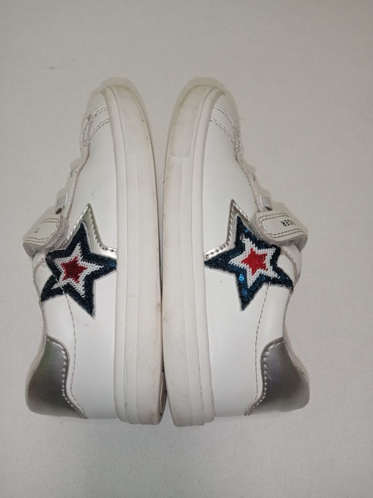 Tommy Hilfiger r.27 białe skórzane buty, adidasy, trampki na rzep.