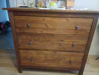 Komoda sosnowa 3 szuflady ikea hemnes