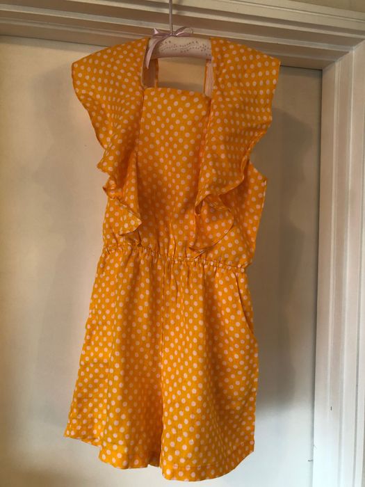 Macacão bolas amarelo T 13-14 anos menina Zara