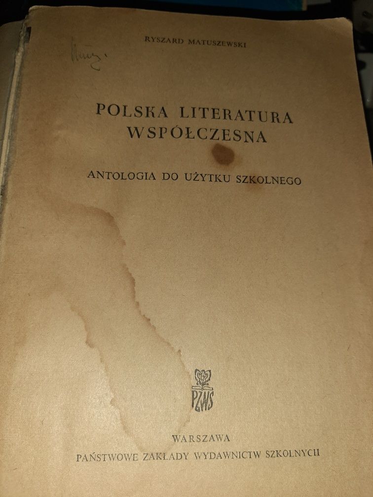 Polska literatura współczesna., Matuszewski