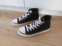Trampki czarne a'la converse 38 wysokie damskie