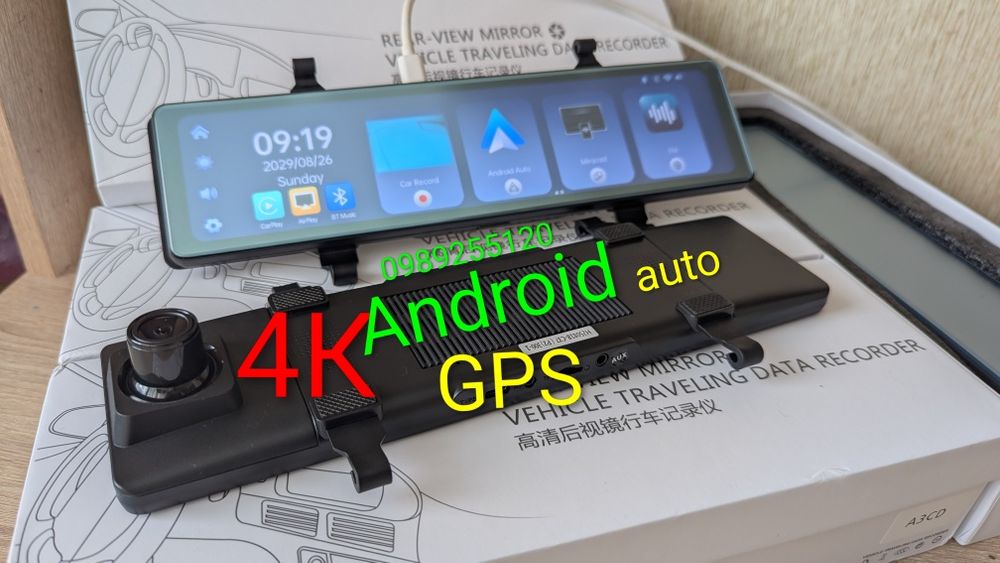 12* 4K зеркало відеореєстратор android зеркало видеорегистратор WiFi