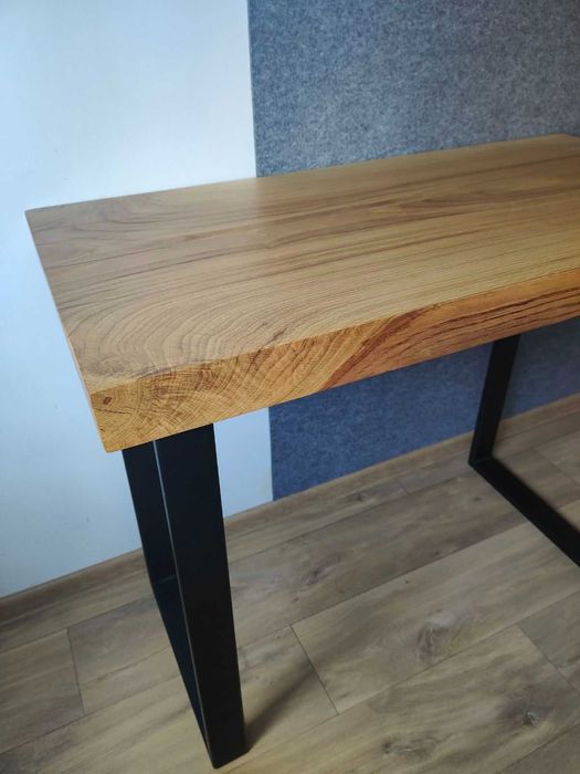 Biurko dębowe  100x50 cm, Blat z jednego kawałka drewna