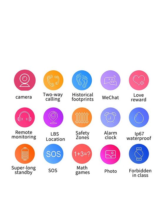 Wodoodporny Smartwatch Dziecięcy z GPS i SOS Niebieski