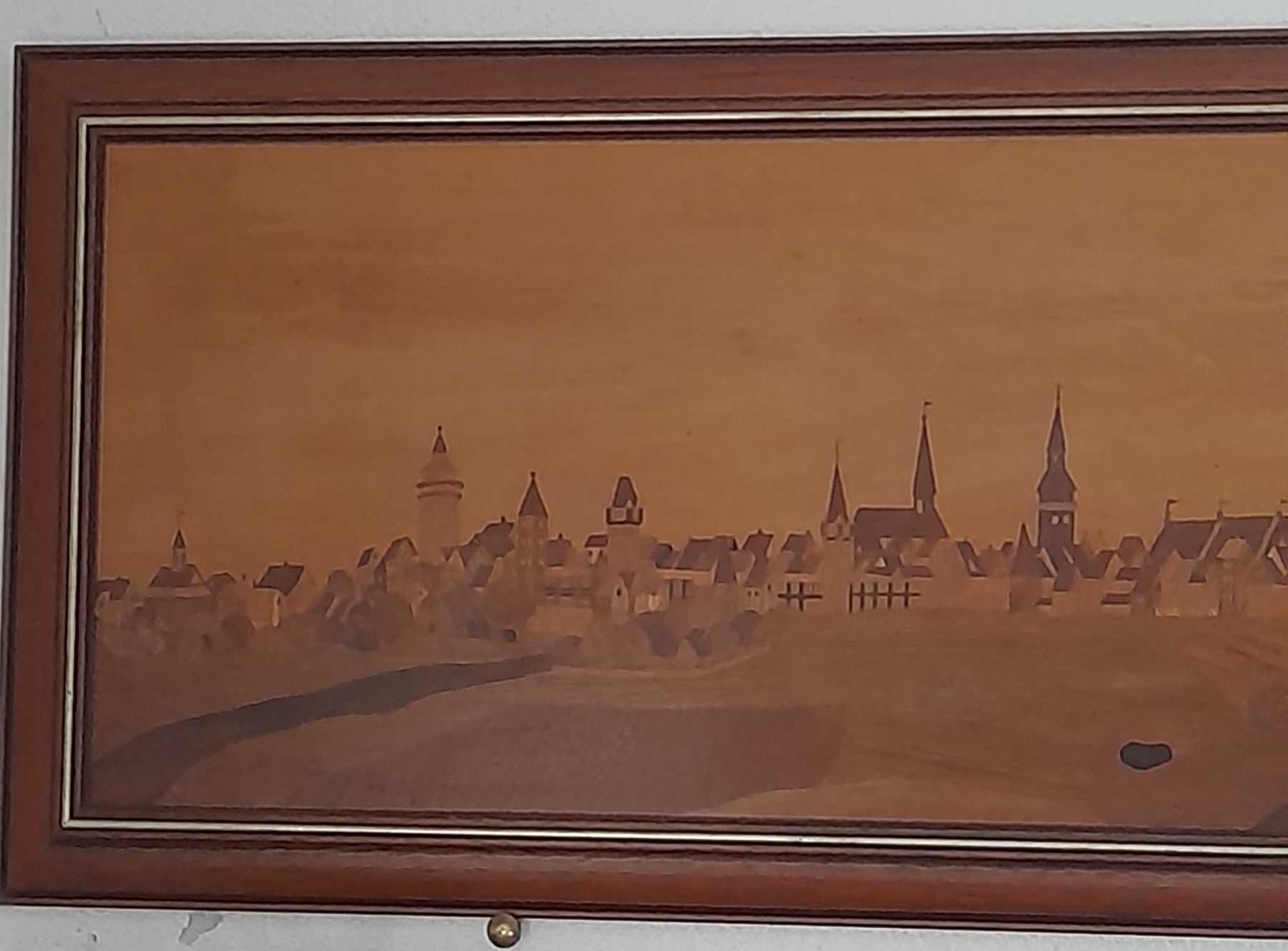 Quadro Nuremberg em madeira embutida