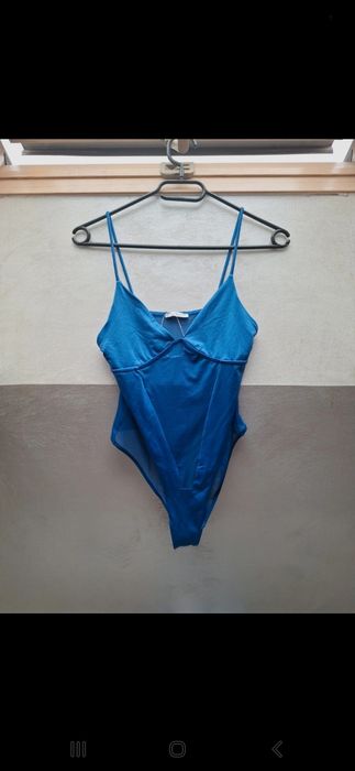 Piekne niebieskie body siateczkowe