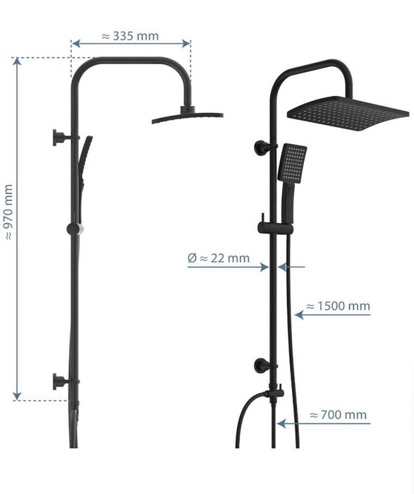 Zestaw prysznicowy Schütte Mallorca
