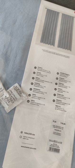 Blekitne blue niebieski para zasłony 2szt. 140/250cm HomeYou