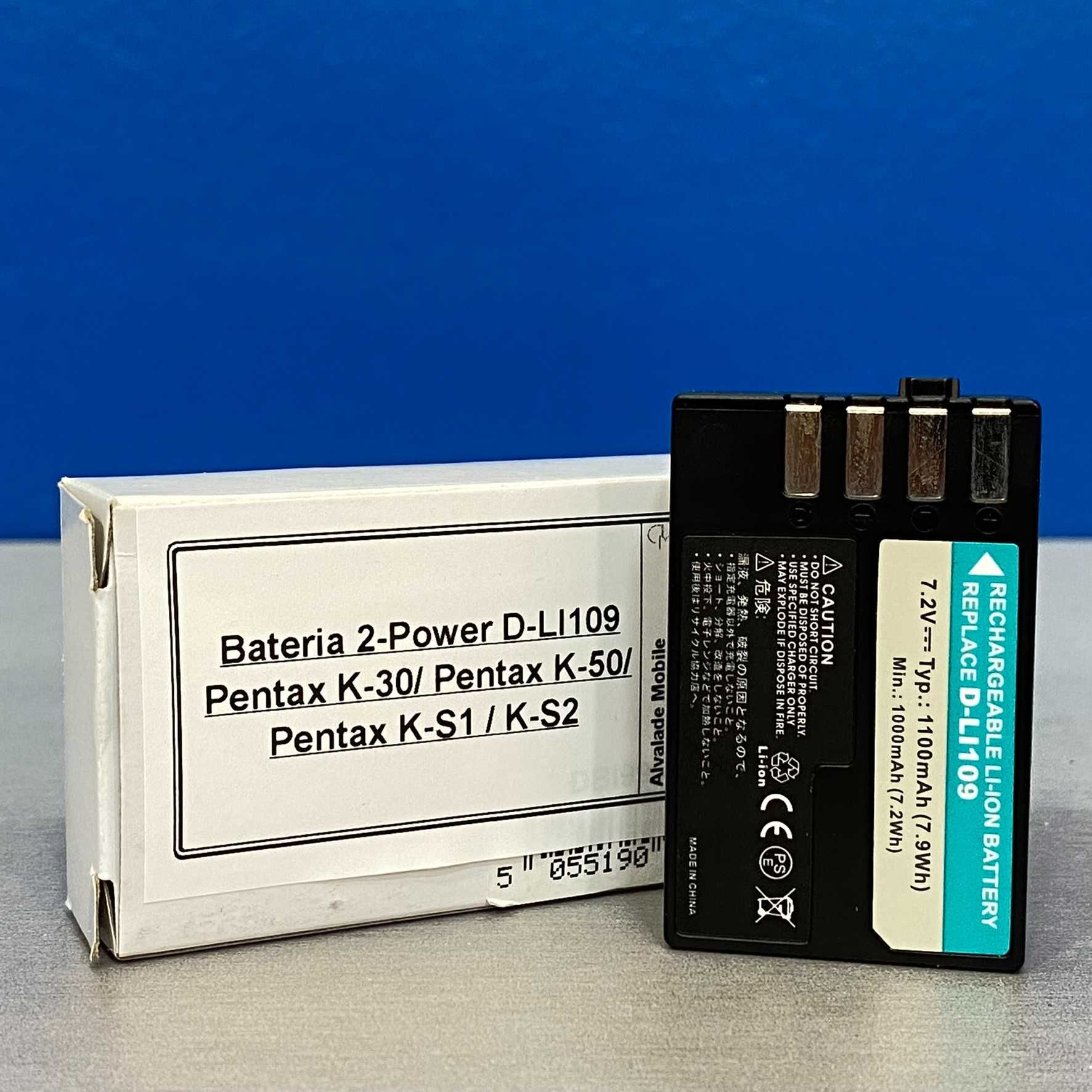 Bateria 2-Power D-LI109 - Pentax K-30/ Pentax K-50/ Pentax K-S1 / K-S2