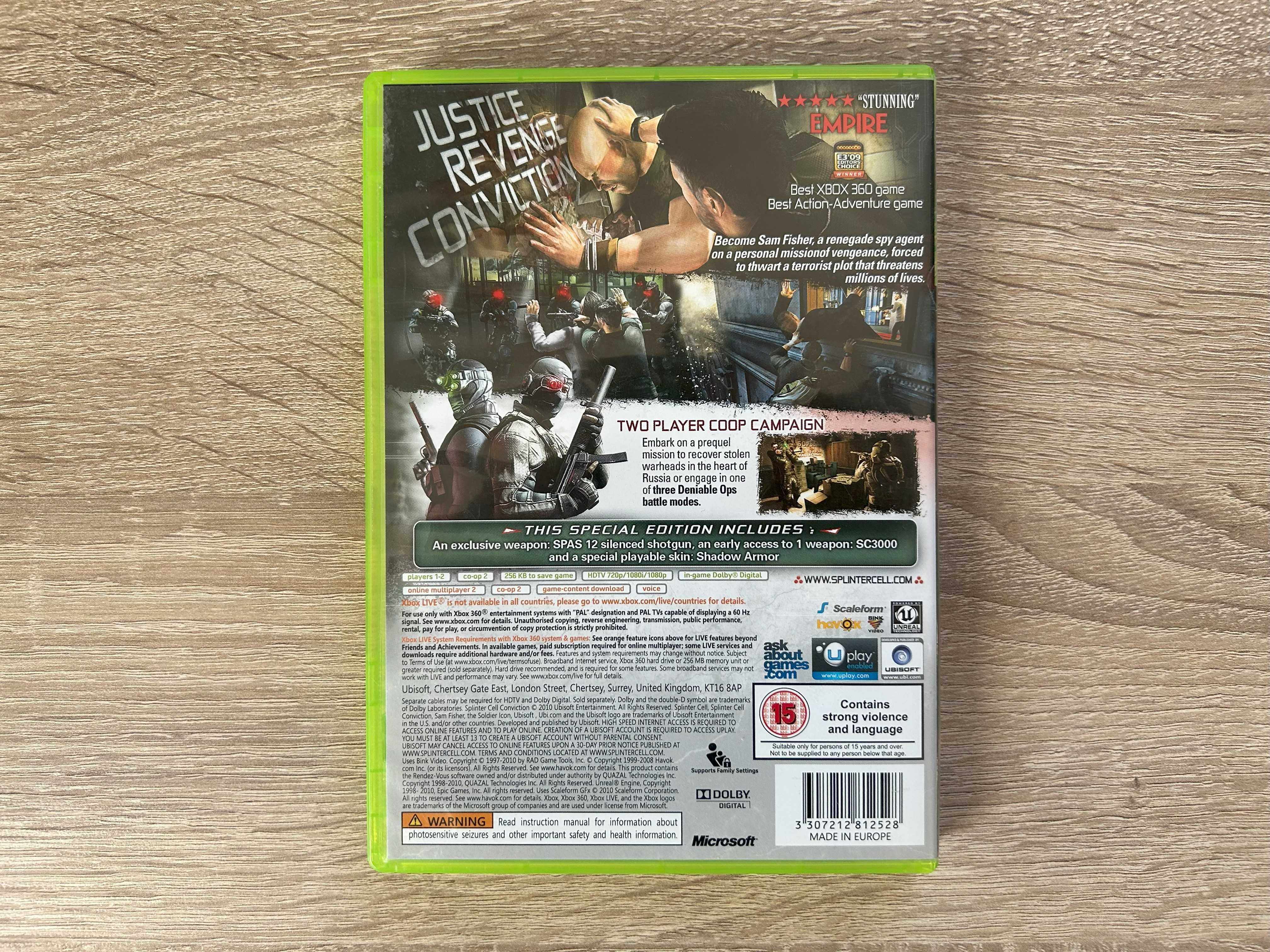 Tom Clancy’s Splinter Cell: Conviction - Shadow Edition - Xbox 360