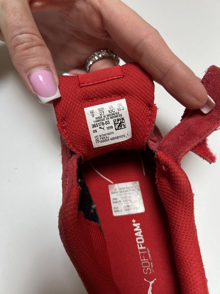 Кроссовки детские Puma на липучках 27 размер
