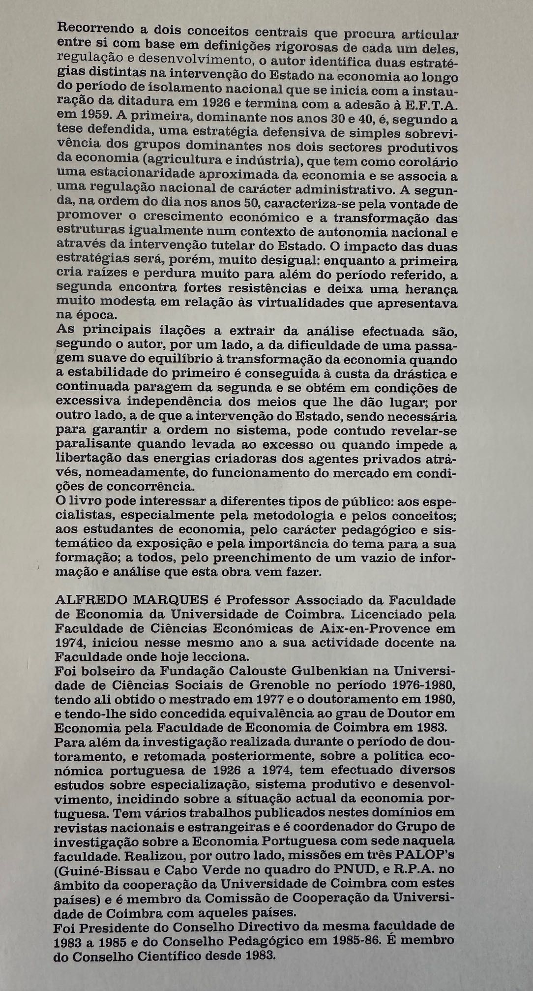 Política Económica e Desenvolvimento em Portugal - Alfredo Marques