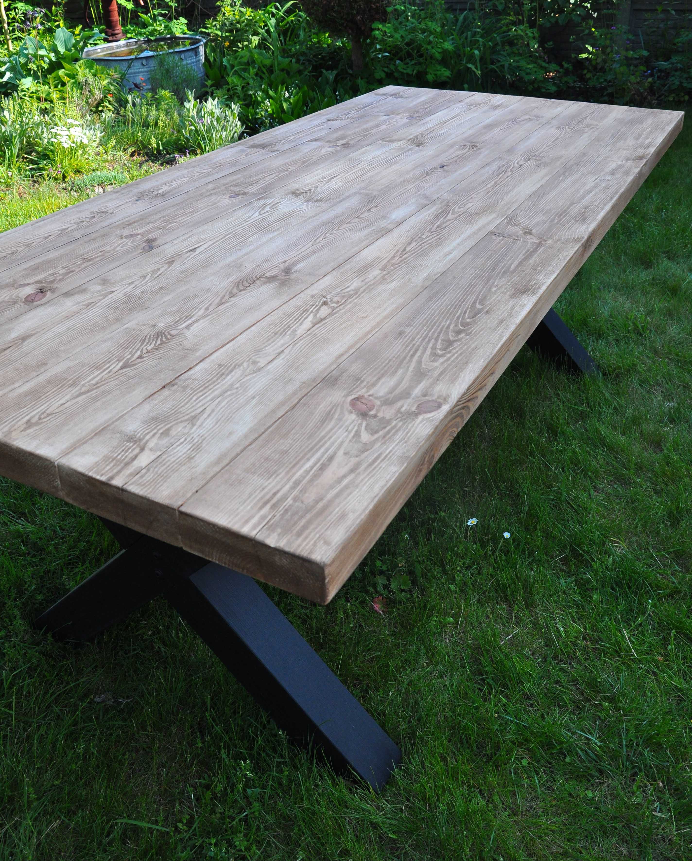 Stół drewniany lite drewno, rustykalny, industrialny, vintage 200x90cm