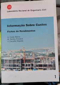 Livro LNEC fichas rendimentos