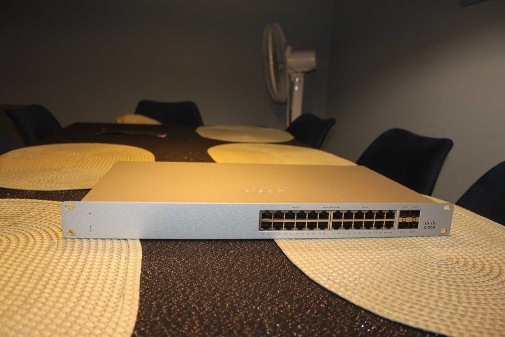 Cisco Meraki MS120-24P Switch, 24x RJ-45, 4x SFP, 370W PoE+