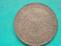 1100 - Maria II: XX réis 1849 cobre, por 19,00