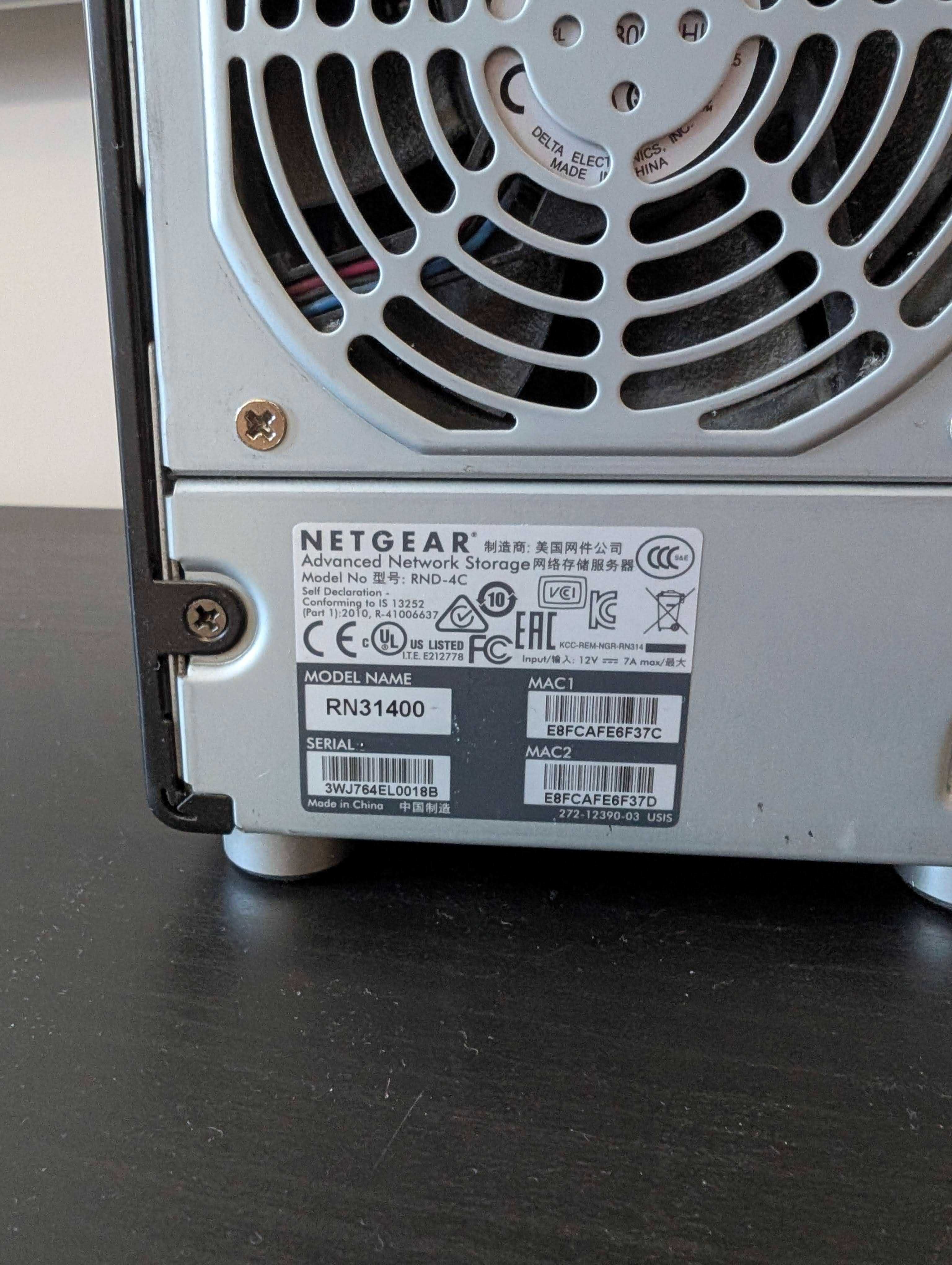 Netgear ReadyNAS 314 / RN31400 + WD Black 4x1TB