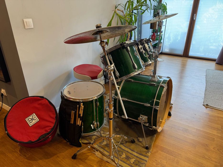 Tama Rockstar Emerald Green + talerze Istanbul Mehmet Radiant + HW