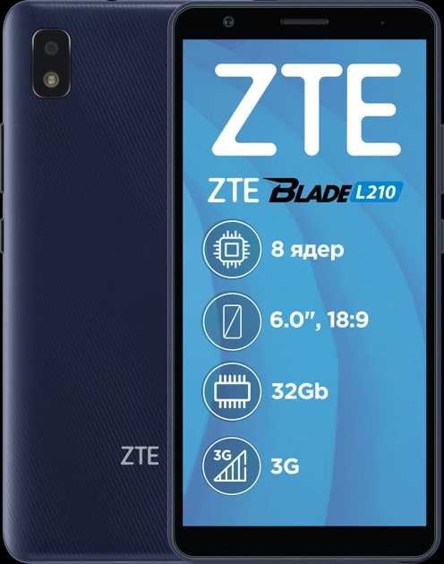 ZTE Blade L210 1/32Gb Black UA UCRF 6" Android 10 отличное состояние