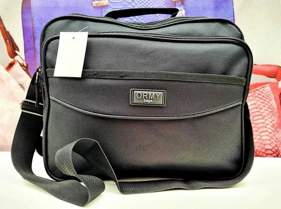 Wygodna męska saszetka Ormy pozioma z trwałej tkaniny NOWA