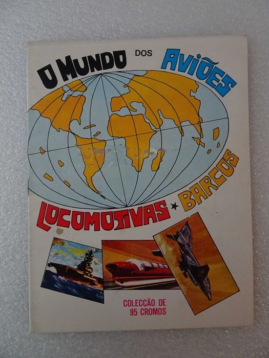 Caderneta de cromos vazia - O Mundo dos Aviões, Locomotivas, Barcos