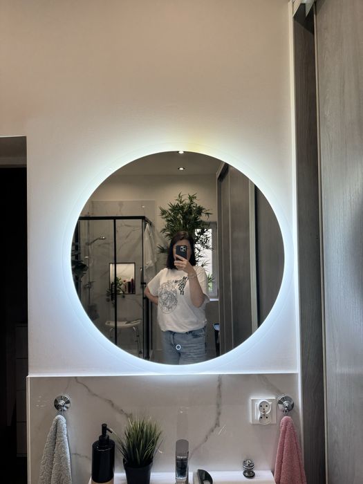 Lustro okrągłe 80 cm LED