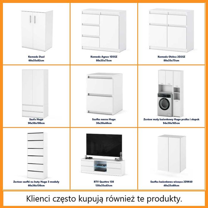 Komoda Wysoka Nowoczesna Hugo 5 Szuflad Szafka 70cm Do Salonu Sypialni