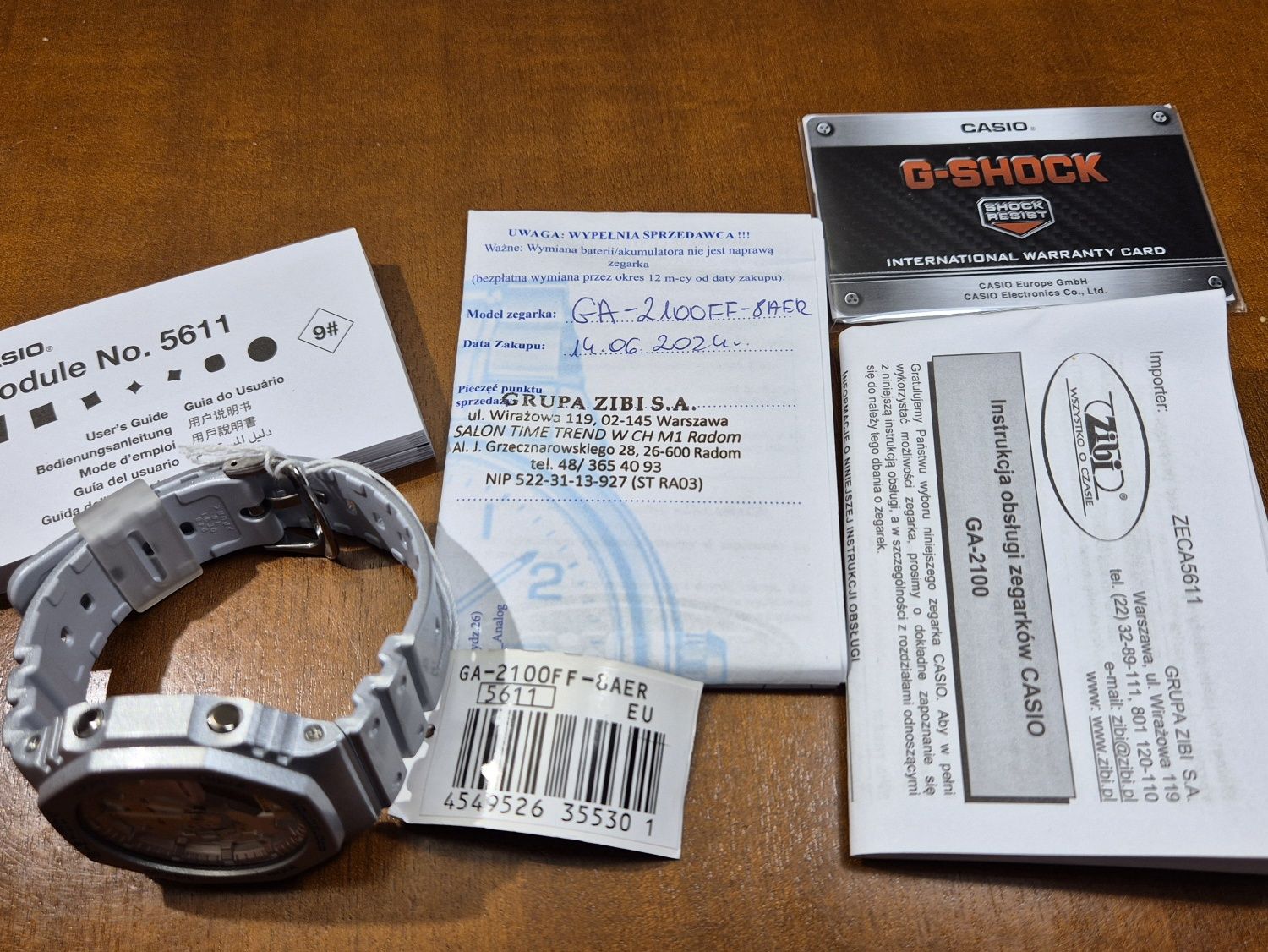 Nowy Casio G-Shock GA-2100FF-8AER gwarancja 3 lata