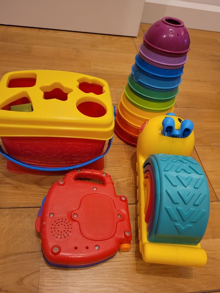 Zestaw fisher price zabawki edukacyjne sensoryczne