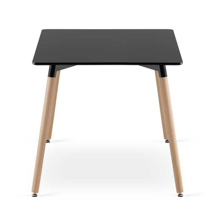 Stół do jadalni drewniany prostokątny 120cm x 80cm - czarny