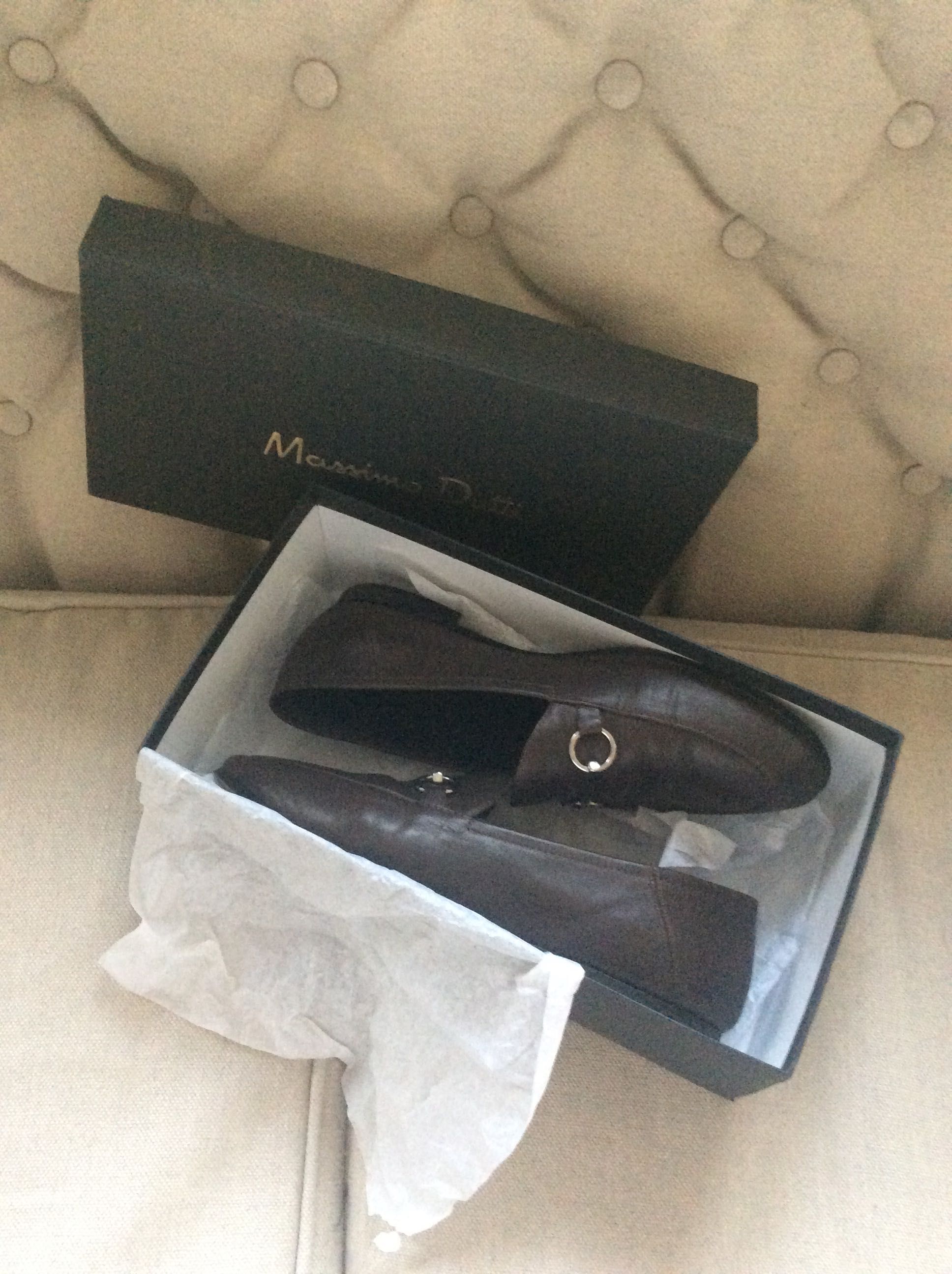 Massimo Dutti brązowe mokasyny r 37