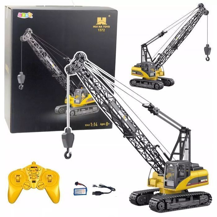 Dźwig Gąsienicowy Żuraw Zdalnie Sterowany Rc Światła Dźwięk Huina 1:14