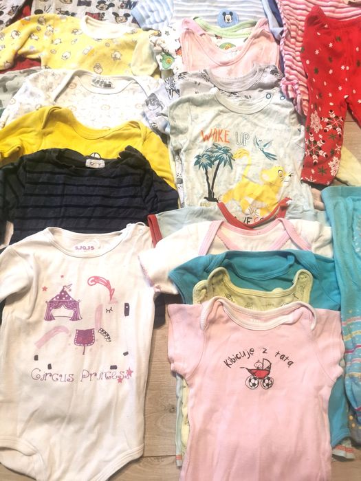 WIELKA paka 70 sztuk dziewczynka 80 - 86 śpiworki pościel