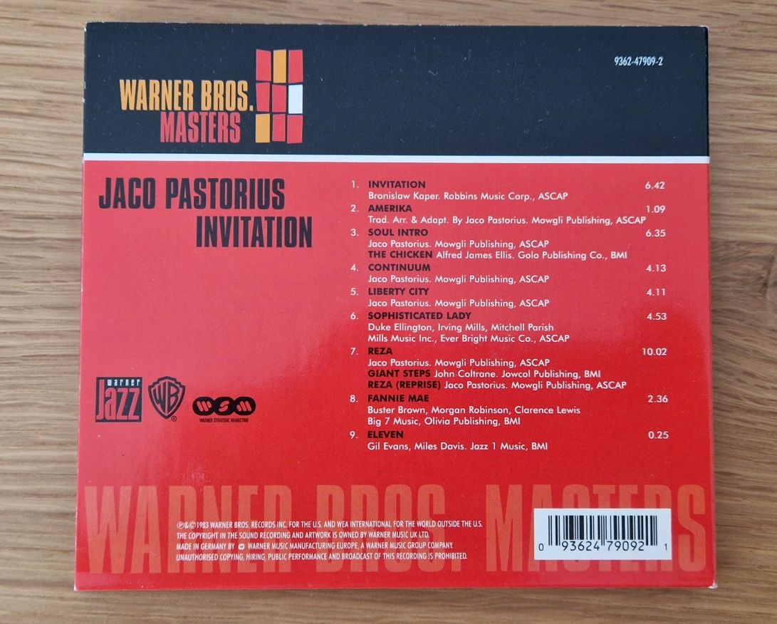 Cd jaco pastorius  "invitation"