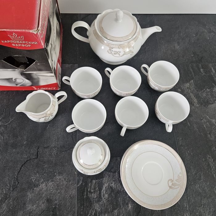 чайный сервиз Karlovarský Porcelán Чехия на 6 персон