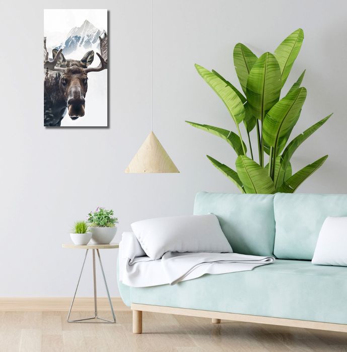 Obraz 30x60cm Łoś Duch Lasu