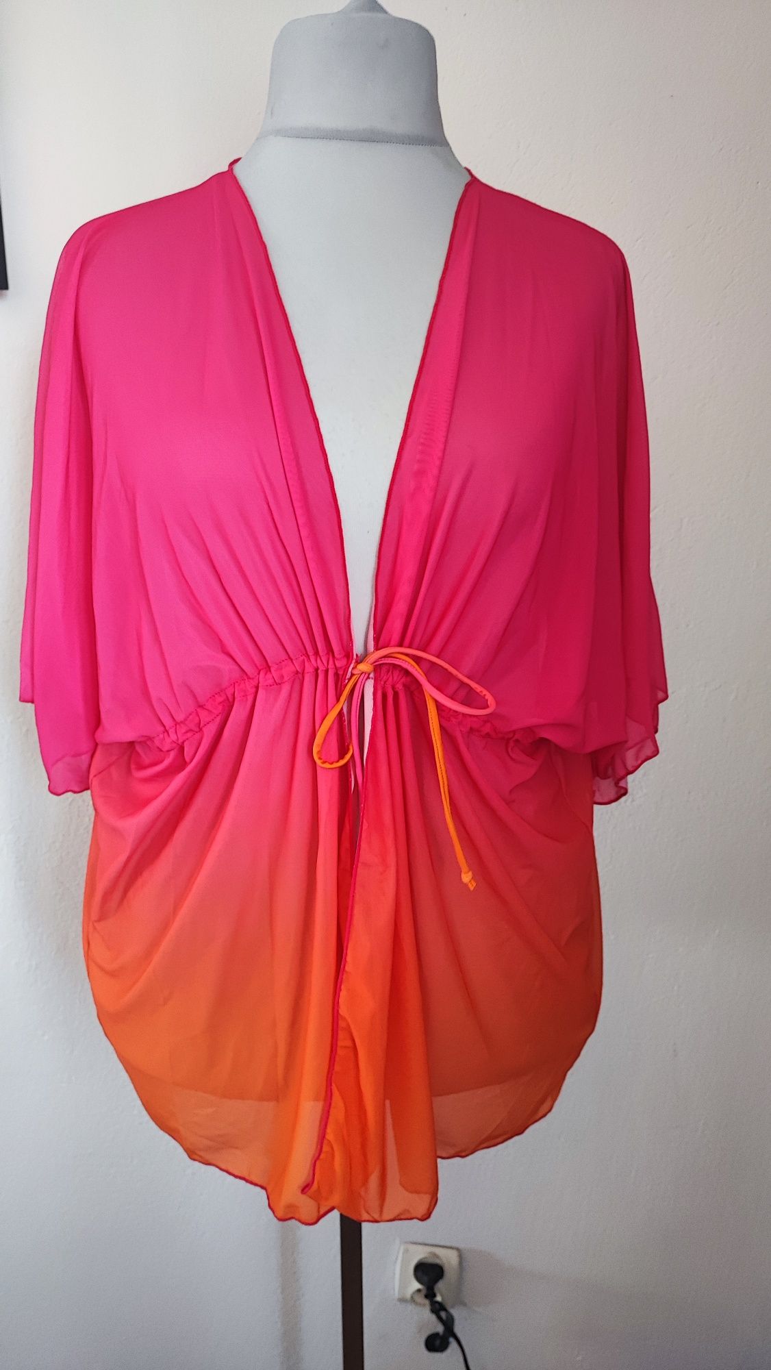 Pareo mgiełka r. M, L, XL wiązana OVERSIZE