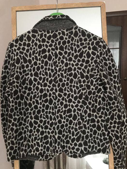 Вовняний жакет maxmara з анімалістичним принтом