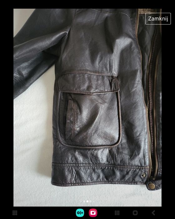 Męska ocieplana kurtka skórzana Soda rozm L