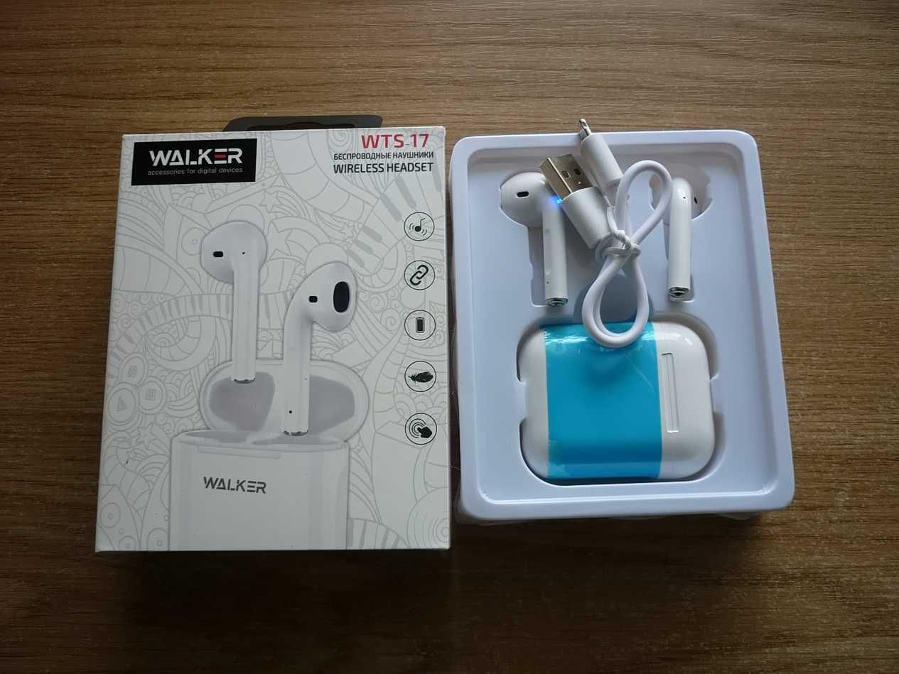 Навушники Bluetooth WALKER WTS-17, з мікрофоном, вкладіші