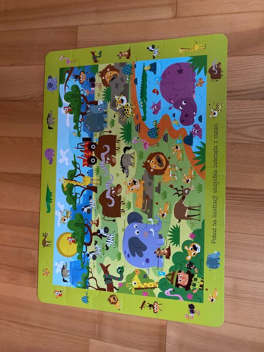 Zielona Sowa, puzzle Safari! Bardzo ładne, duże. Polecam!