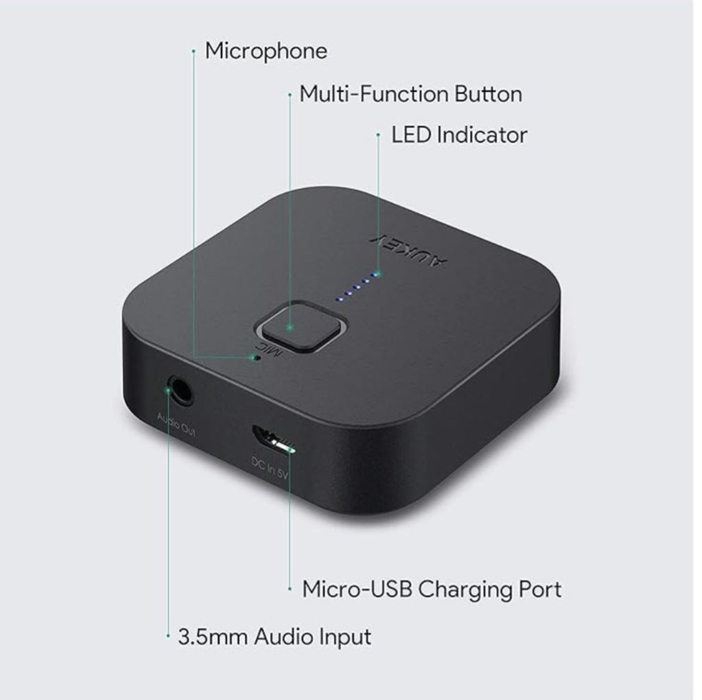 Аудіо приймач  Bluetooth 5.0 батерея стерео Hi-Fi адаптери  3.5MM. AUX