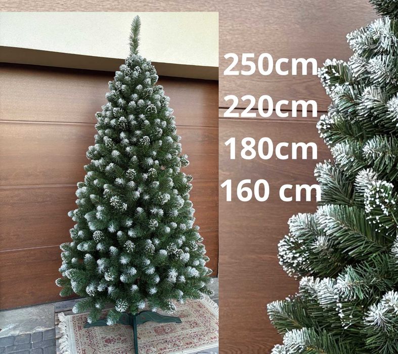 NOWA*wysyłka choinka sztuczna 220 l 180 l 250 l 160 cm śnieżona biała