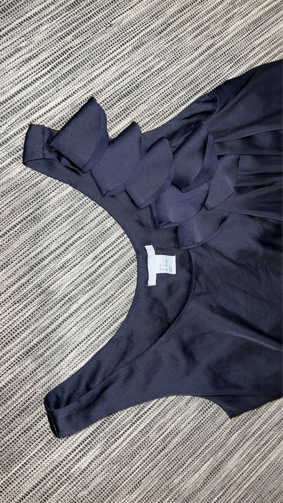 A tła sowa sukienka 36 S Granatowa tunika h&m  lato