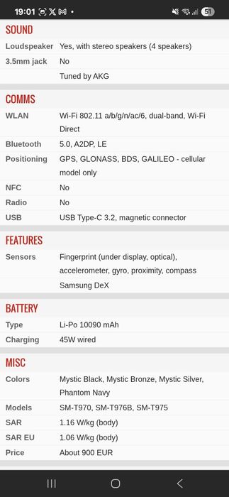 Samsung Tab S7 Plus 265GB + Capa Teclado Samsung