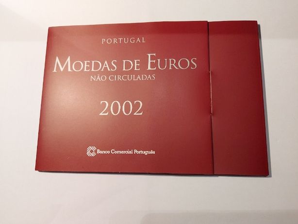 Coleção Moedas Euros Portugal 2002 não circuladas edição BCP