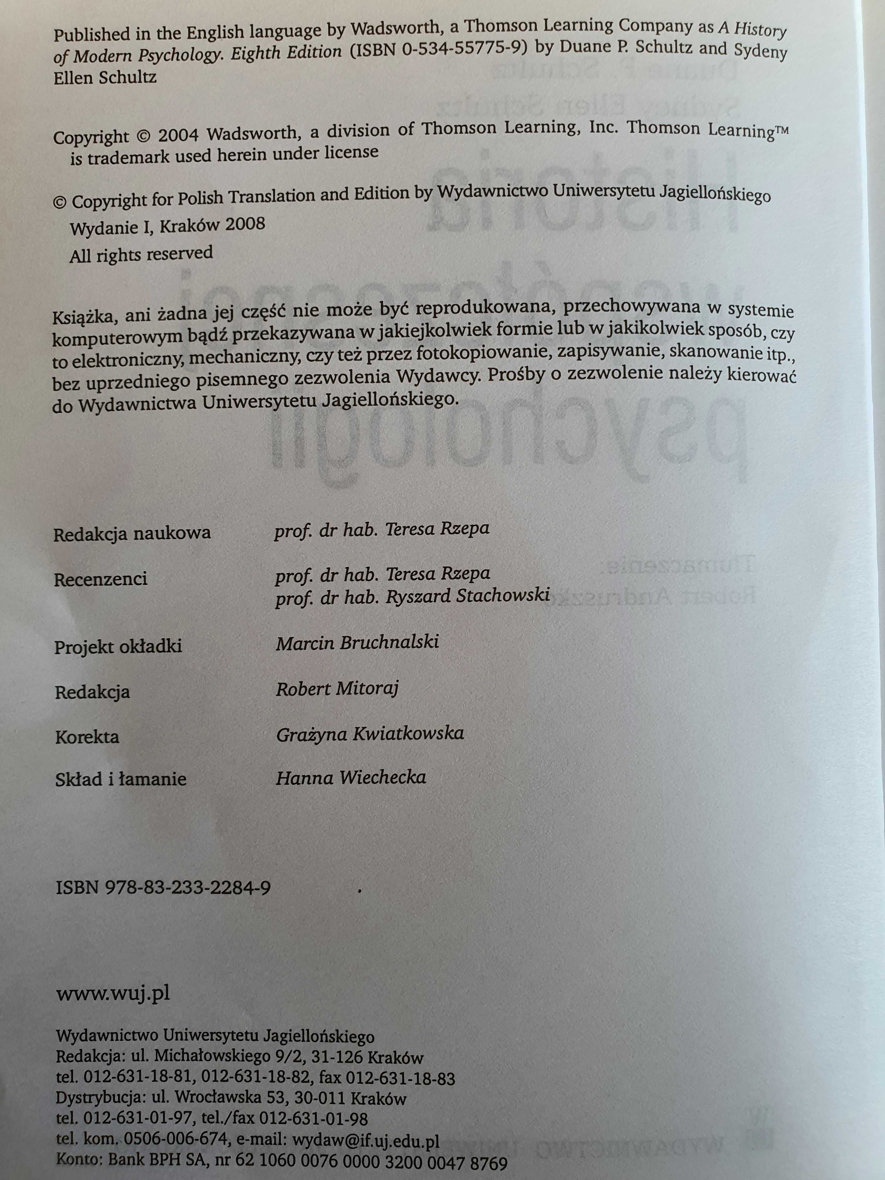 Historia współczesnej psychologii - Duane P. Schultz Sydney E. Schultz