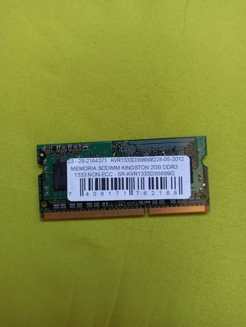 Memoria RAM 2GB DDR3 sodimm