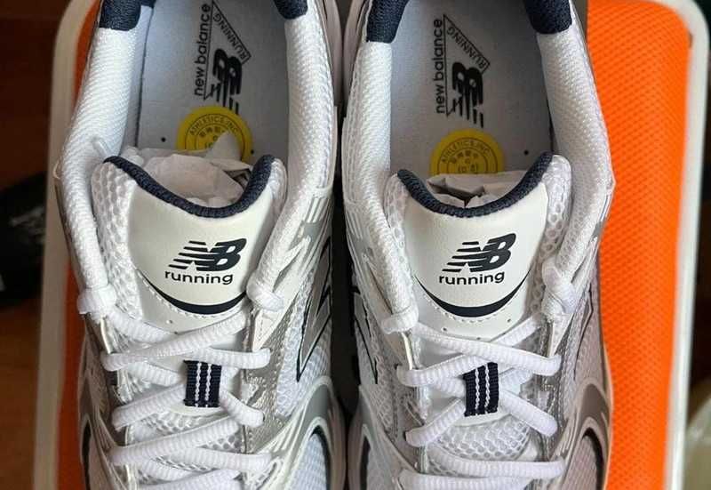 New Balance 530 Retro White Silver Navy Running Shoes R.36