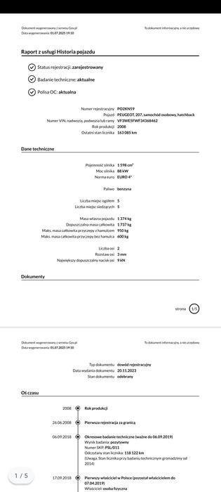 PRZEBIEG: 164 tys. km. / AUTOMAT / ALU16 / Klimatyzacja / Panorama